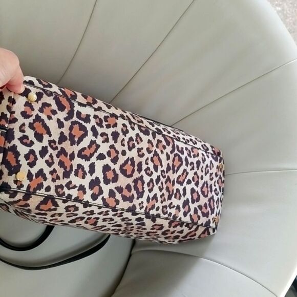 BLACK AND TAN LEOPARD PRINT LARGE BAG!!! NWT!!! - Picture 8 of 8